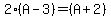 2%28A-3%29=%28A%2B2%29
