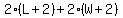 2%28L%2B2%29%2B2%28W%2B2%29