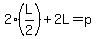 2%28L%2F2%29%2B2L=p