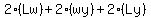 2%28Lw%29%2B2%28wy%29%2B2%28Ly%29