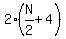 2%28N%2F2+%2B+4%29