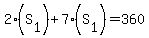 2%28S%5B1%5D%29%2B+7%28S%5B1%5D%29+=360