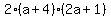 2%28a%2B4%29%282a%2B1%29