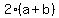 2%28a%2Bb%29