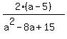 2%28a-5%29%2F%28a%5E2-8a%2B15%29+