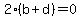 2%28b%2Bd%29=0