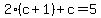 2%28c%2B1%29%2Bc=5
