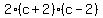 2%28c%2B2%29%28c-2%29