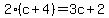 2%28c%2B4%29=3c%2B2