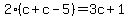 2%28c%2Bc-5%29=3c%2B1