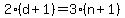 2%28d%2B1%29=3%28n%2B1%29