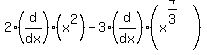 2%28d%2Fdx%29%28x%5E2%29+-+3%28d%2Fdx%29%28x%5E%284%2F3%29%29