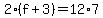 2%28f%2B3%29+=+12%2A7