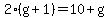 2%28g%2B1%29=10%2Bg