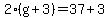 2%28g%2B3%29=37%2B3