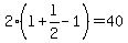 2%28l%2B+l%2F2+-1%29+=40