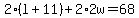 2%28l%2B11%29%2B2%2A2w=68