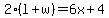 2%28l%2Bw%29=6x%2B4+