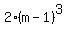 2%28m-1%29%5E3