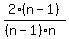 2%28n-1%29%2F%28%28n-1%29n%29