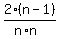 2%28n-1%29%2F%28n%2An%29