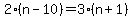 2%28n-10%29=3%28n%2B1%29