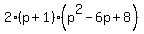 2%28p%2B1%29%28p%5E2+-6p+%2B+8%29