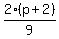 2%28p%2B2%29%2F9