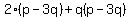 2%28p-3q%29%2Bq%28p-3q%29