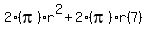 2%28pi%29r%5E2%2B2%28pi%29r%287%29