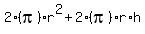 2%28pi%29r%5E2%2B2%28pi%29r%2Ah