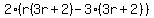 2%28r%283r%2B2%29-3%283r%2B2%29%29