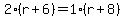 2%28r%2B6%29=1%28r%2B8%29