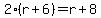 2%28r%2B6%29=r%2B8