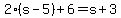 2%28s-5%29%2B6=s%2B3