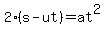 2%28s-ut%29=at%5E2