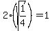 2%28sqrt%281%2F4%29%29+=+1