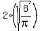 2%28sqrt%288%2Fpi%29%29