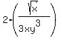 2%28sqrt%28x%29%2F%283xy%5E3%29%29