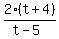 2%28t%2B4%29%2F%28t-5%29