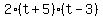 2%28t%2B5%29%28t-3%29