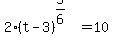 2%28t-3%29%5E%285%2F6%29+=+10