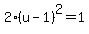 2%28u-1%29%5E2=1