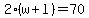 2%28w%2Bl%29=70