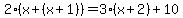 2%28x%2B%28x%2B1%29%29=3%28x%2B2%29%2B10