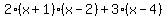 2%28x%2B1%29%28x-2%29%2B3%28x-4%29