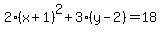2%28x%2B1%29%5E2%2B3%28y-2%29=18