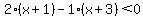 2%28x%2B1%29+-++1%28x%2B3%29%3C+0