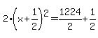 2%28x%2B1%2F2%29%5E2=1224%2F2%2B1%2F2