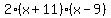 2%28x%2B11%29%28x-9%29